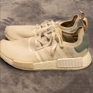 Adidas NMDs - Size 9.0 (can fit 9.5), White & Blue